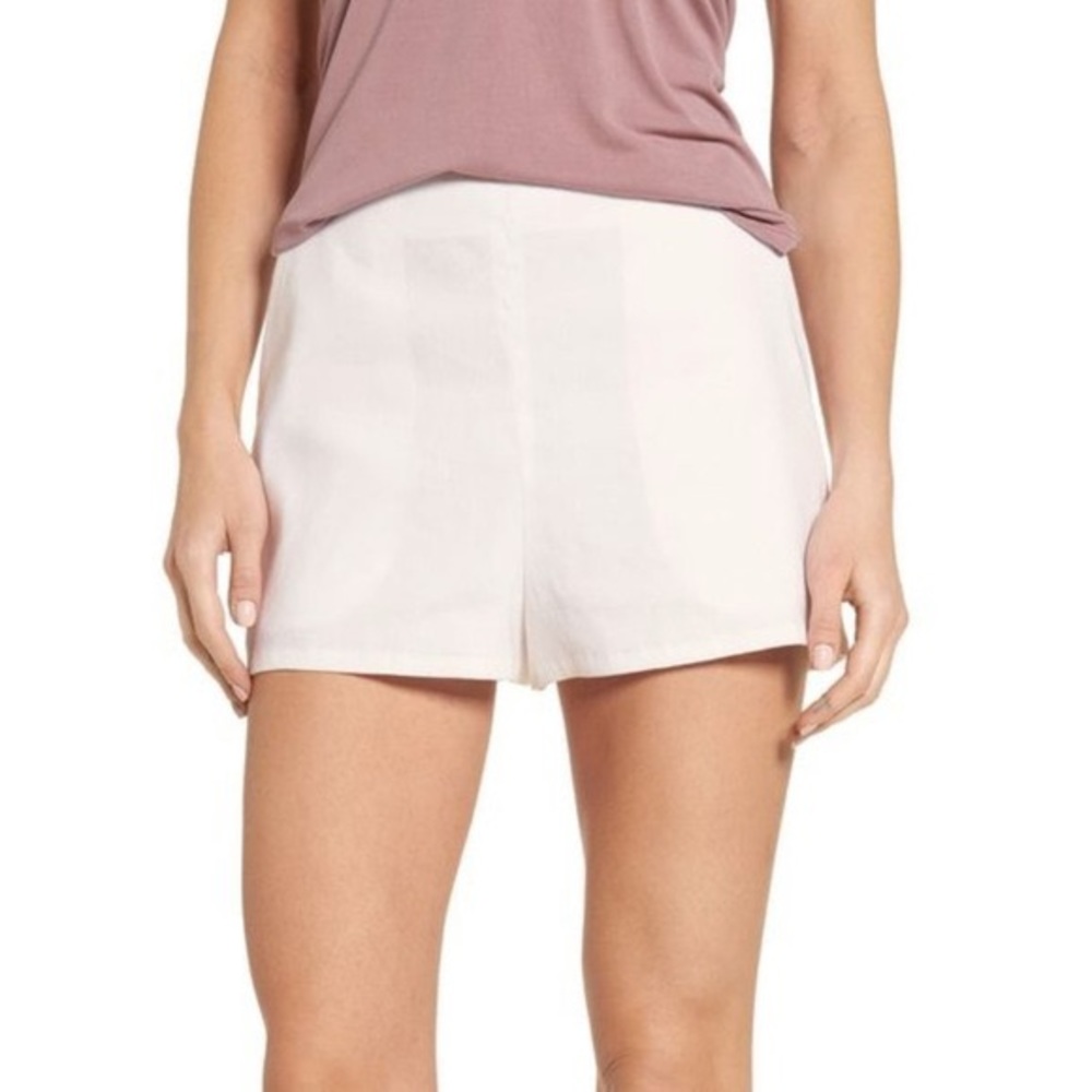 Leith high waisted linen blend shorts
